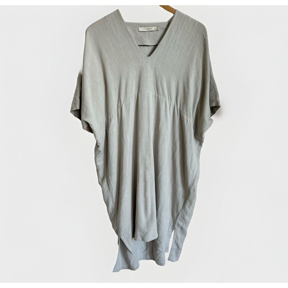 7115 By SZEKI Tunic Womens Small Dress / Tunic Linen Blend Grey Lagenlook $268